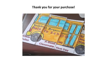 Preview of Back to School Bus Flip Flap Book