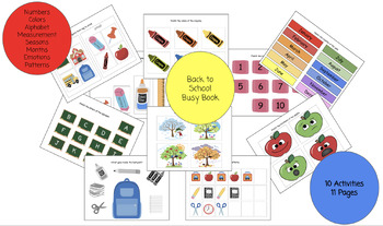 Preview of Back to School Busy Book