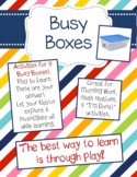 Back to School Busy Boxes (Exploration Boxes)