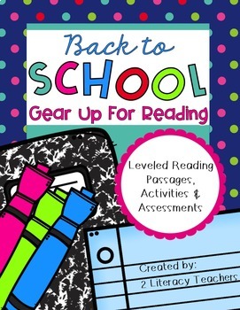 Preview of Back to School: CCSS Aligned Leveled Reading Passages and Activities LEVELS A-I