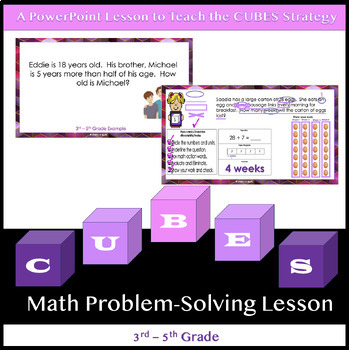 Preview of Back to School CUBES Grades 3 - 5 - Math Problem Solving Lesson