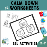 Back to School Calm Down No Prep Worksheets / Task Cards C