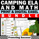 Camping Day Spring ELA Worksheets Math Fun Summer School M