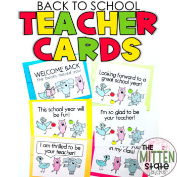Preview of Back to School Cards: Elephant and Piggie Inspired!