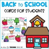 Back to School Cards from Teachers to Students