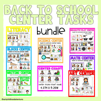 Preview of Back to School Center Tasks and Set-Up Resources