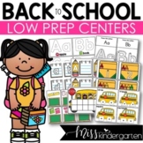 Back to School Math Centers and Literacy Centers Kindergar