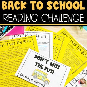 Preview of Back to School Challenge-Text Dependent Questions