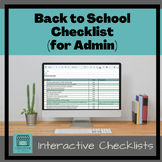 Back to School Checklist for Administrators (Google Sheet 