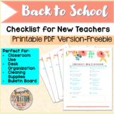 Back to School: Checklist for the Classroom-FREEBIE