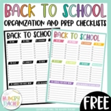 Back to School Checklists and Organization Checklists and 