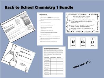 Preview of Back to School Chemistry 1 Bundle