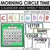 Back to School Circle Time Calendar Rainbow Bright for Pre