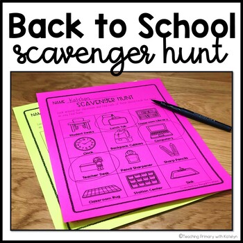Preview of Back to School Class Activity | Classroom Scavenger Hunt