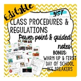 Back to School Class Procedures and Expectations Activitie