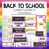 Back to School Classroom Calendar Set {EDITABLE!}