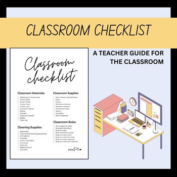 Back to School Classroom Checklist for All Grades by The ETI Academy