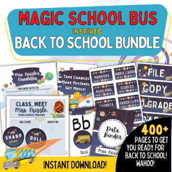 Preview of Back to School Classroom Decor Bundle | Magic School Bus Theme