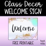 Back to School Classroom Decor Welcome Sign