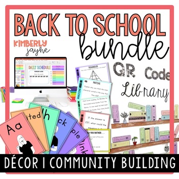 Preview of Back to School Classroom Decor and Community Building Bundle 