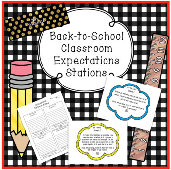 Preview of Back to School Classroom Expectation Stations