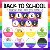 Back to School Classroom Jobs Labels {EDITABLE!}