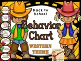 Back to School Classroom Management Behavior Chart Western Theme
