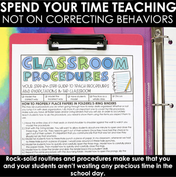 Back to School Classroom Management Bundle | Classroom Procedures and ...