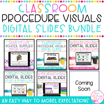 Preview of Back To School Classroom Management Visuals | Classroom Visuals Digital Slides