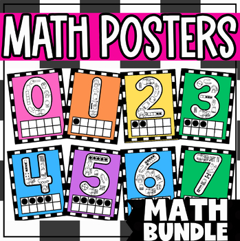 Preview of Numbers to 20 Math Posters MEGA Bundle
