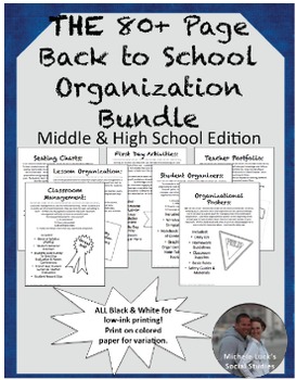 Preview of Back to School Classroom Organization & Management BUNDLE