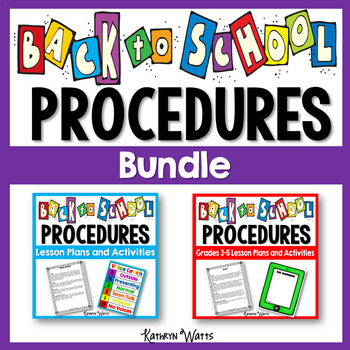 Preview of Back to School Classroom Procedures Bundle