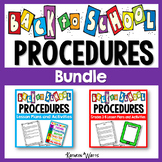 Back to School Classroom Procedures Bundle