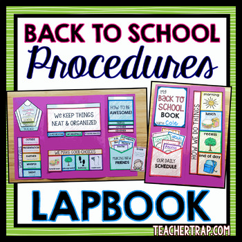 Preview of Back to School Classroom Procedures Lapbook