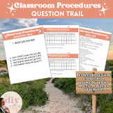 Back to School Classroom Procedures Question Trail Templat