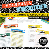 Back to School Classroom Procedures and Routines Planning 