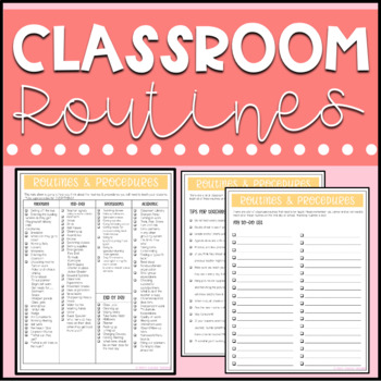 Back To School Classroom Routines And Procedures Check List Tpt