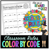 Back to School Classroom Rules & Expectations Color-By-Number