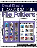 Back to School Classroom Rules File Folders with Real Photos