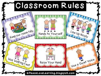 Back to School - Classroom Rules Poster Set by D Conway | TPT