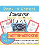 Back to School Classroom Scavenger Hunt w/ Math Riddles