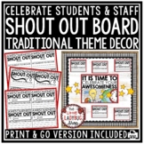 Back to School Classroom Theme Student & Teacher Shout Out