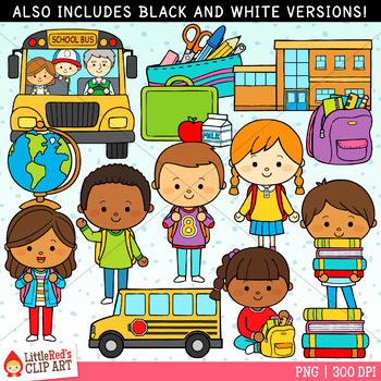 Back to School Clip Art by LittleRed | TPT