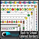 Back to School Colored Borders Clip Art