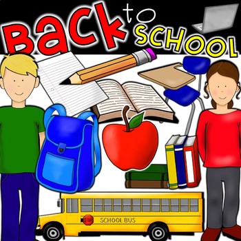 Back To School Clipart By The Kinderhearted Classroom Tpt