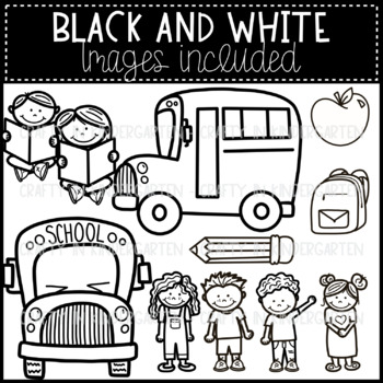 Back To School Clipart By Crafty In Kindergarten Tpt