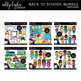 Back to School Clipart BUNDLE - Outlined