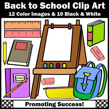 Back to School Clipart-school backpack with pencils and books clip art