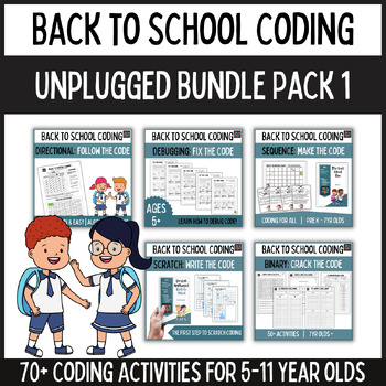Preview of Back to School Coding Pack | Growing Bundle | 70+ Coding Activities