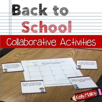 Back to School Collaboration Activities by Kelly Malloy | TpT